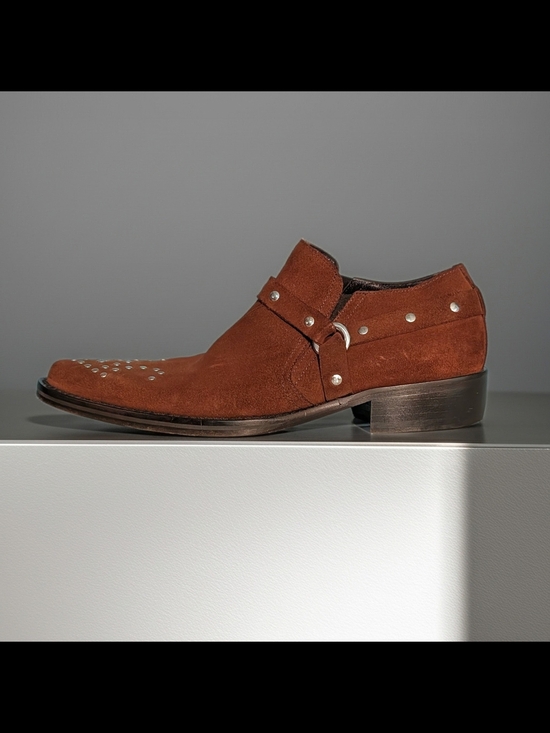 Vintage Donald J. Pliner Janos 120 Brown Mens Suede Ankle Western Boots Size 7 main image 5